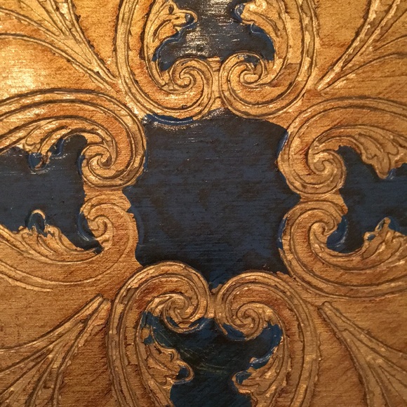 Golden Wood Tray - Picture 2 of 4